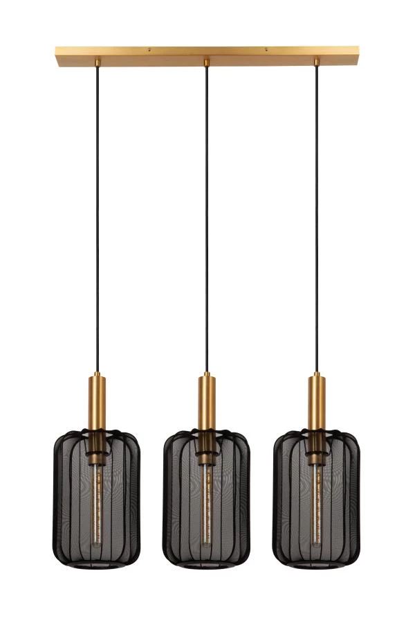 Lucide CORINA - Pendant light - 3xE27 - Black - detail